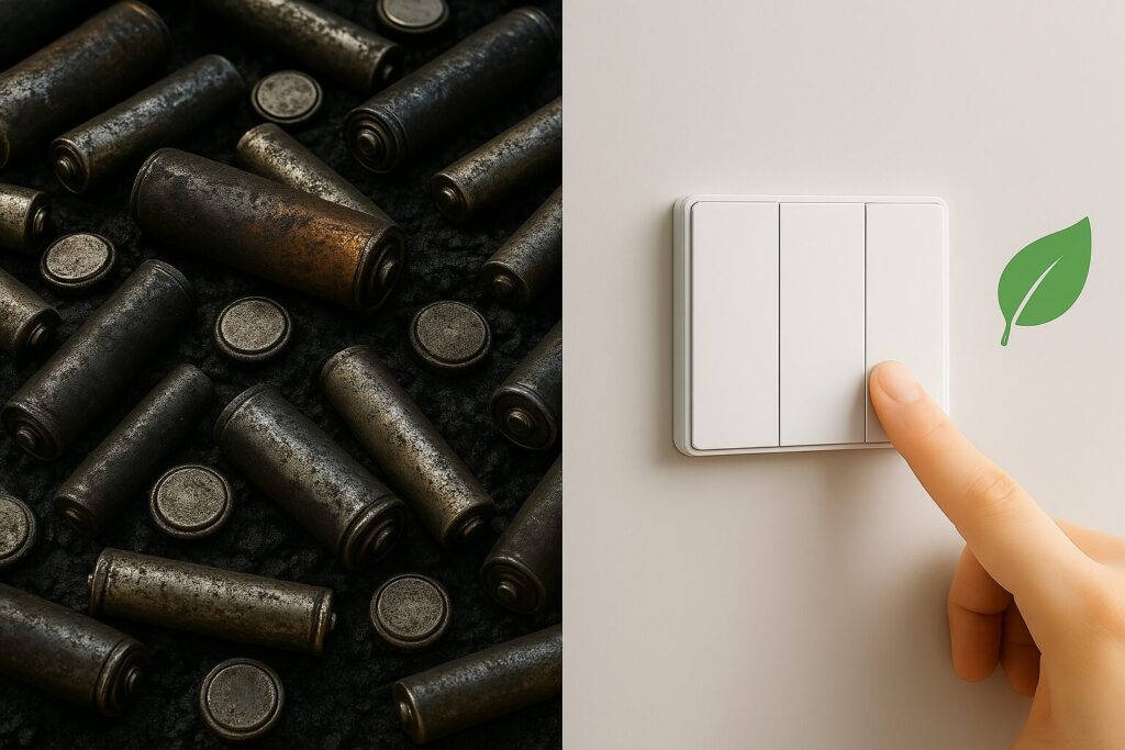 battery-free, sustainable devices, e-waste, green technology, eco-friendly smart home