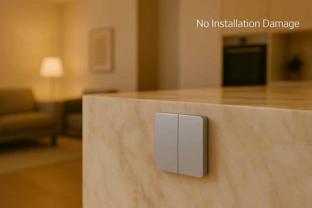smart apartment, wireless keypad, renter-friendly upgrades, no drilling switch, smart home