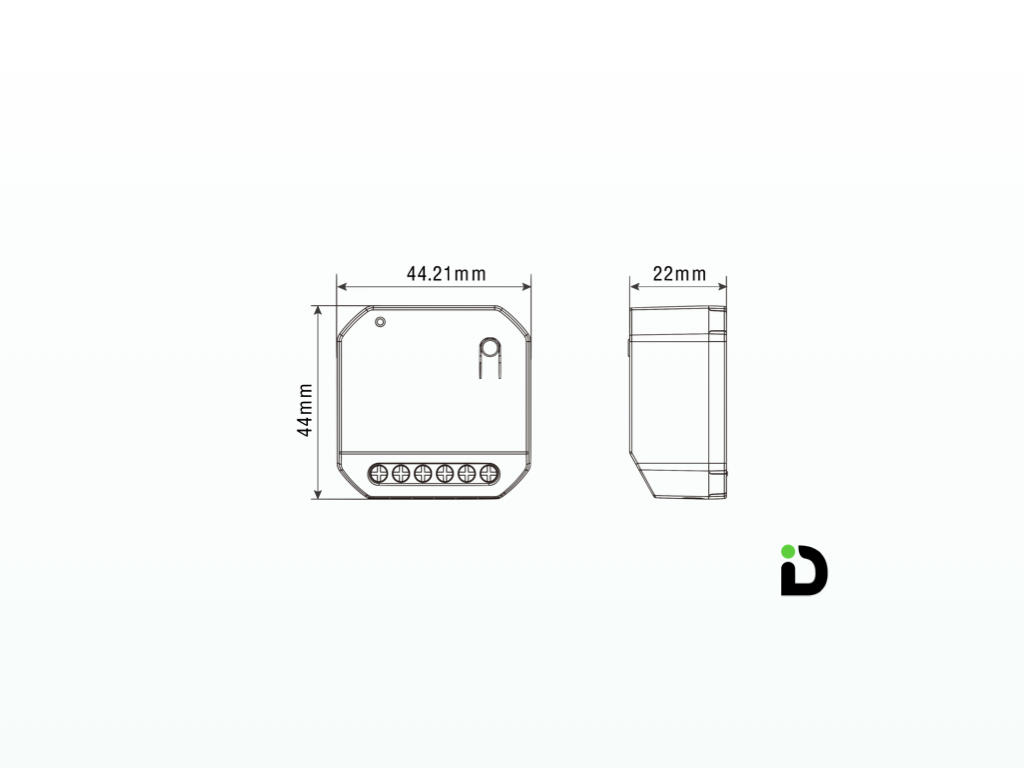 Dimi product drawing with dimensions