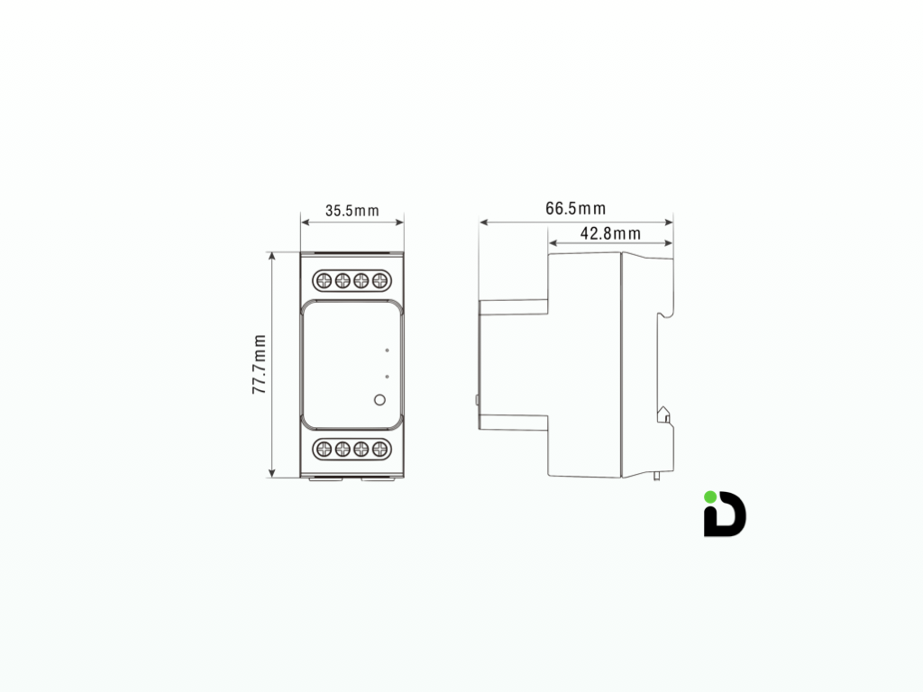 Dimi product drawing with dimensions