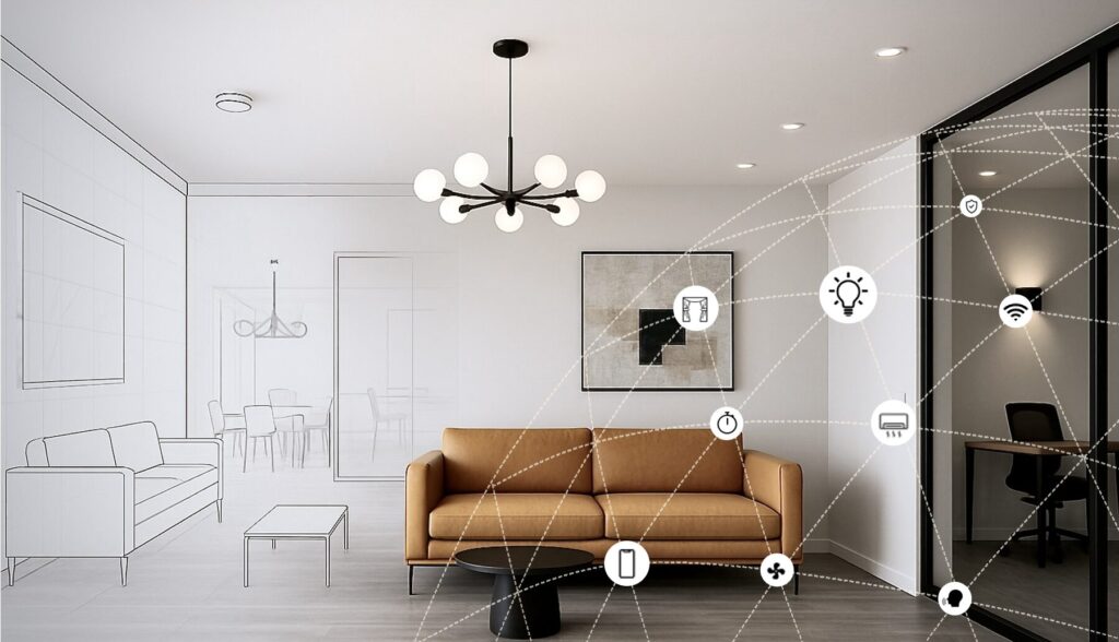 Form freedom design to effortless installation a rendering from left that become real on the right