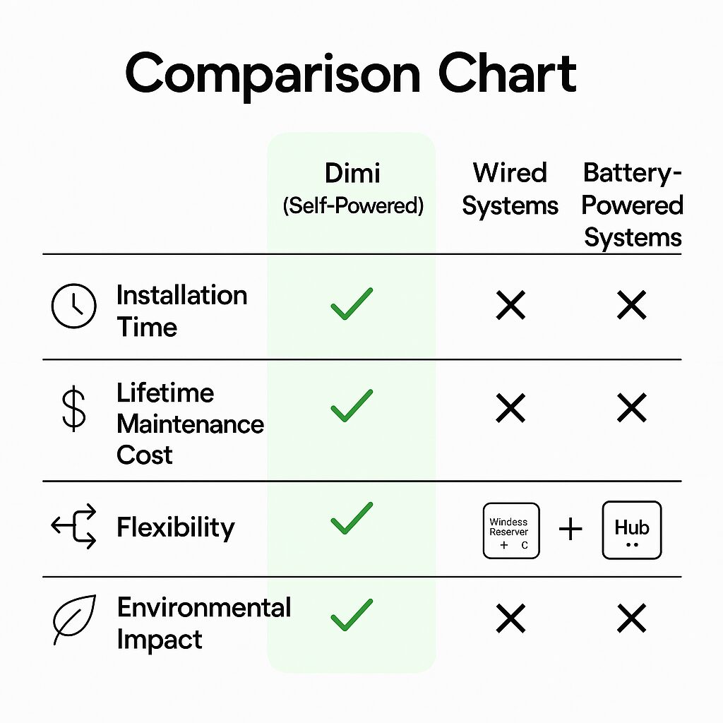 Dimi vs traditional systems comparison chart